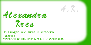 alexandra kres business card